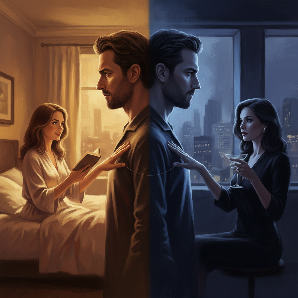 Мужчина между женой и любовницей