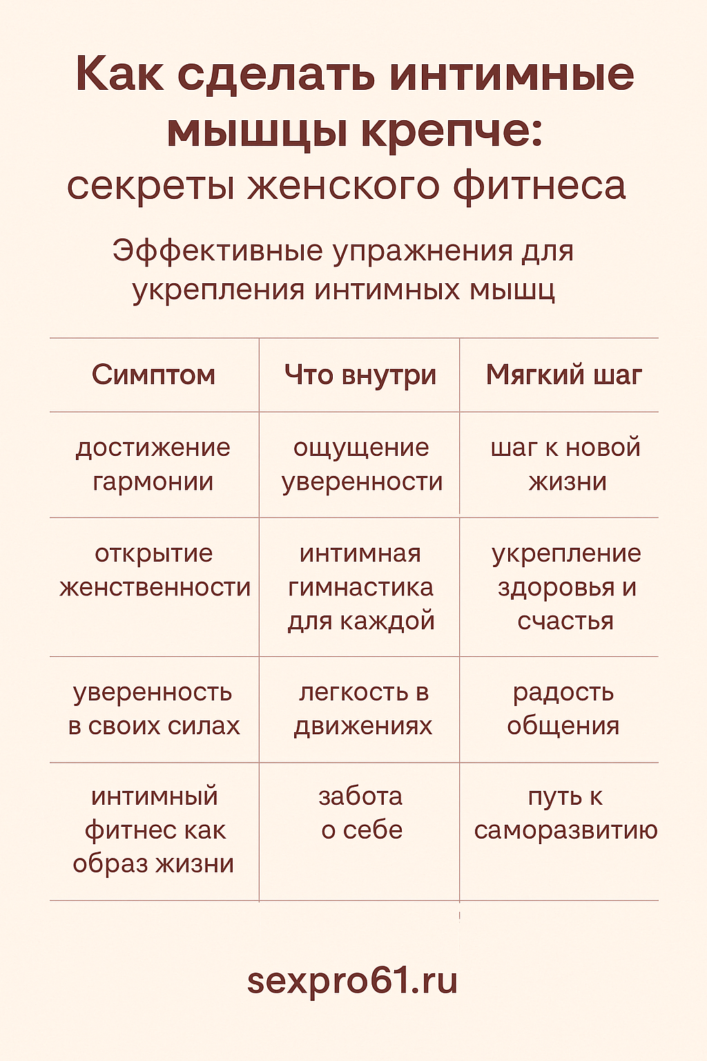 Секреты крепких интимных мышц для уверенности и наслаждения