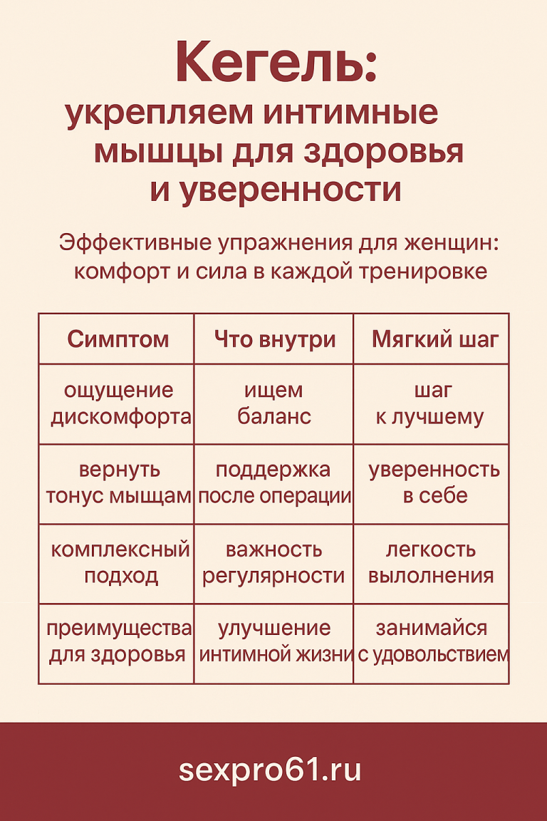Упражнения Кегеля: укрепляем женские мышцы для здоровья и уверенности