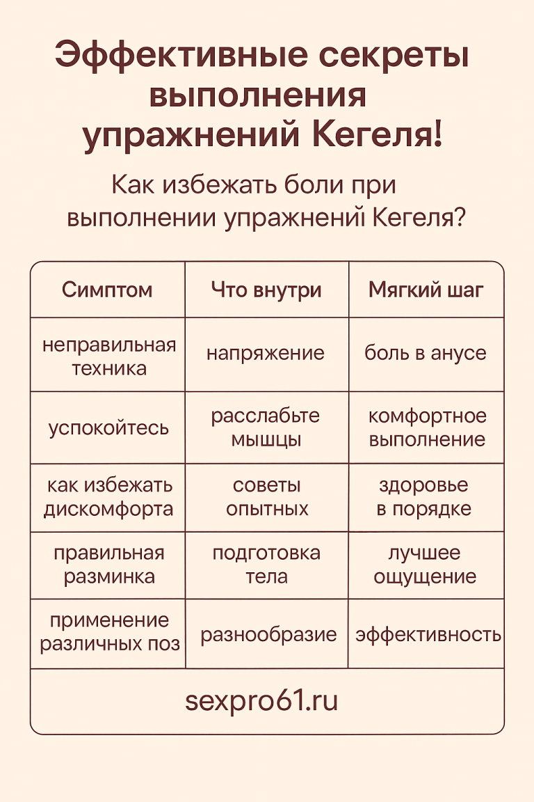 Эффективные секреты выполнения упражнений Кегеля!