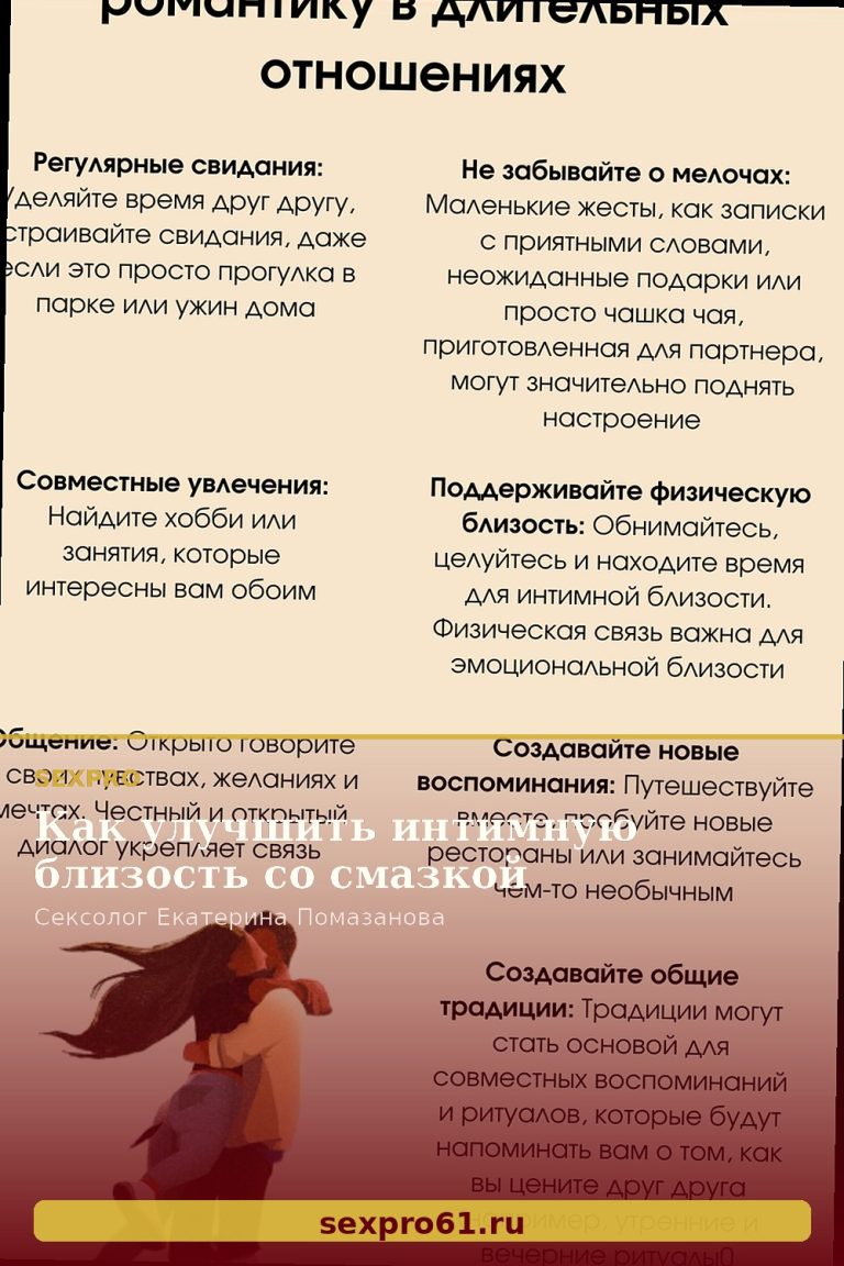 Как улучшить интимную близость со смазкой