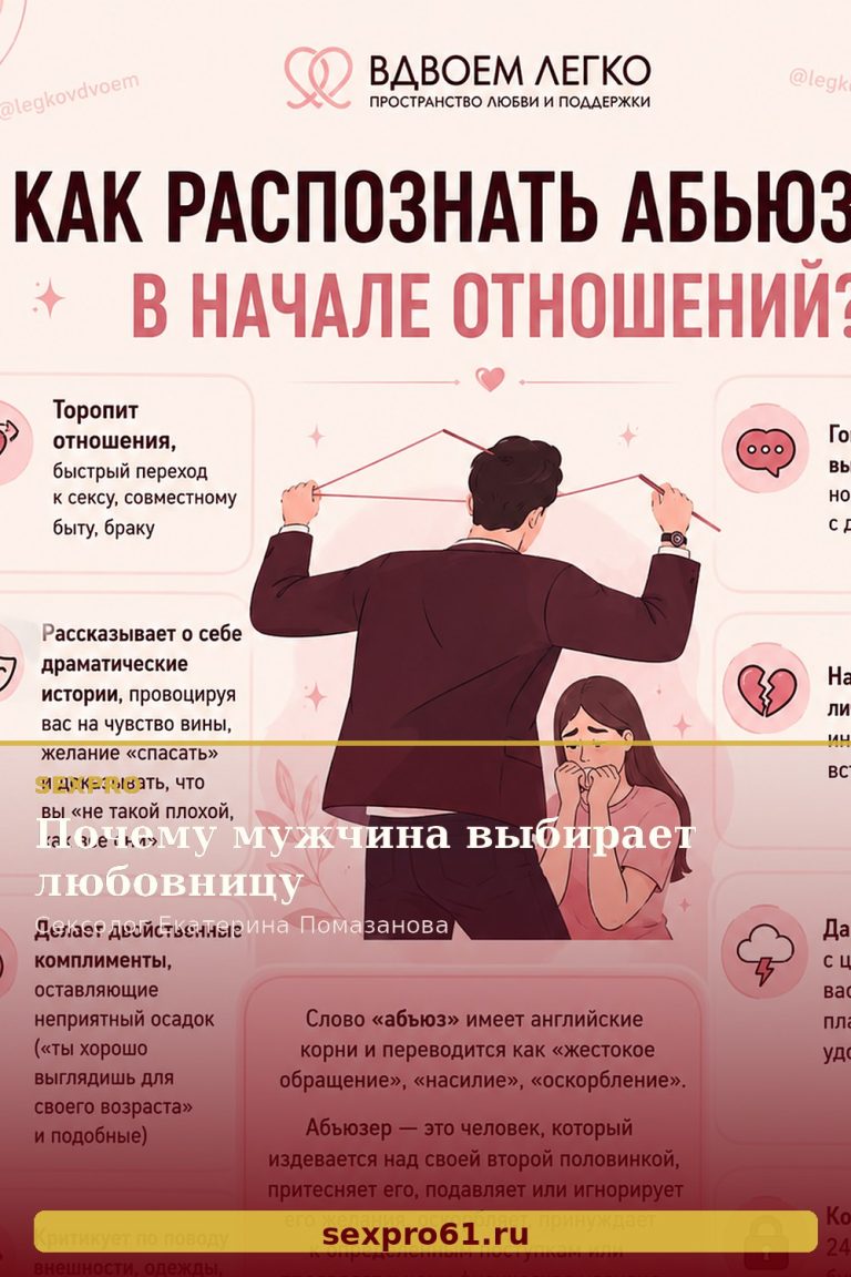 Почему мужчина выбирает любовницу