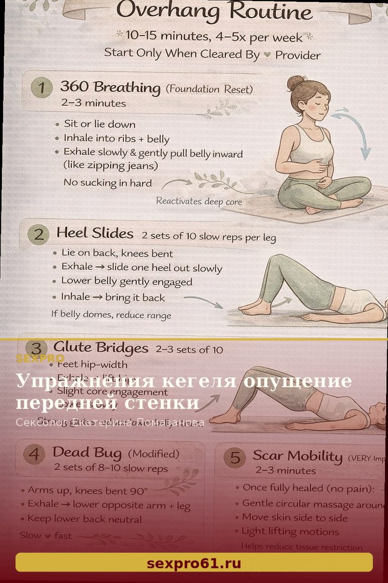 Упражнения кегеля опущение передней стенки