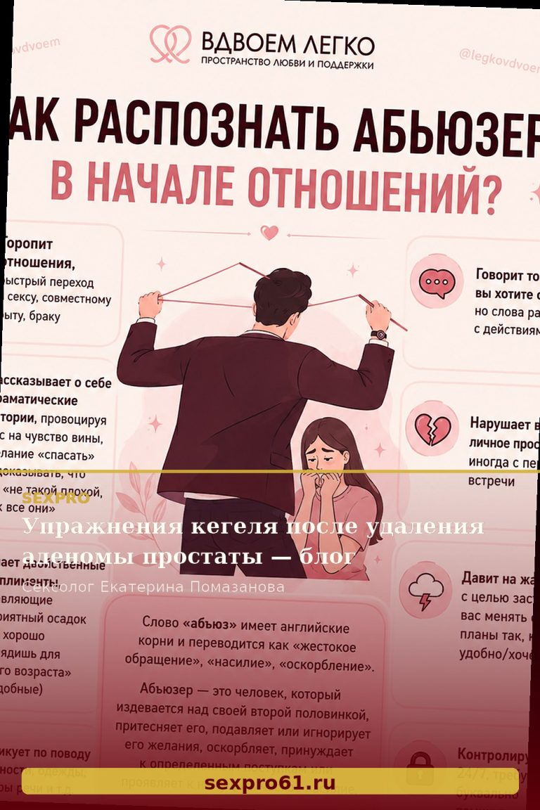 Упражнения кегеля после удаления аденомы простаты — блог